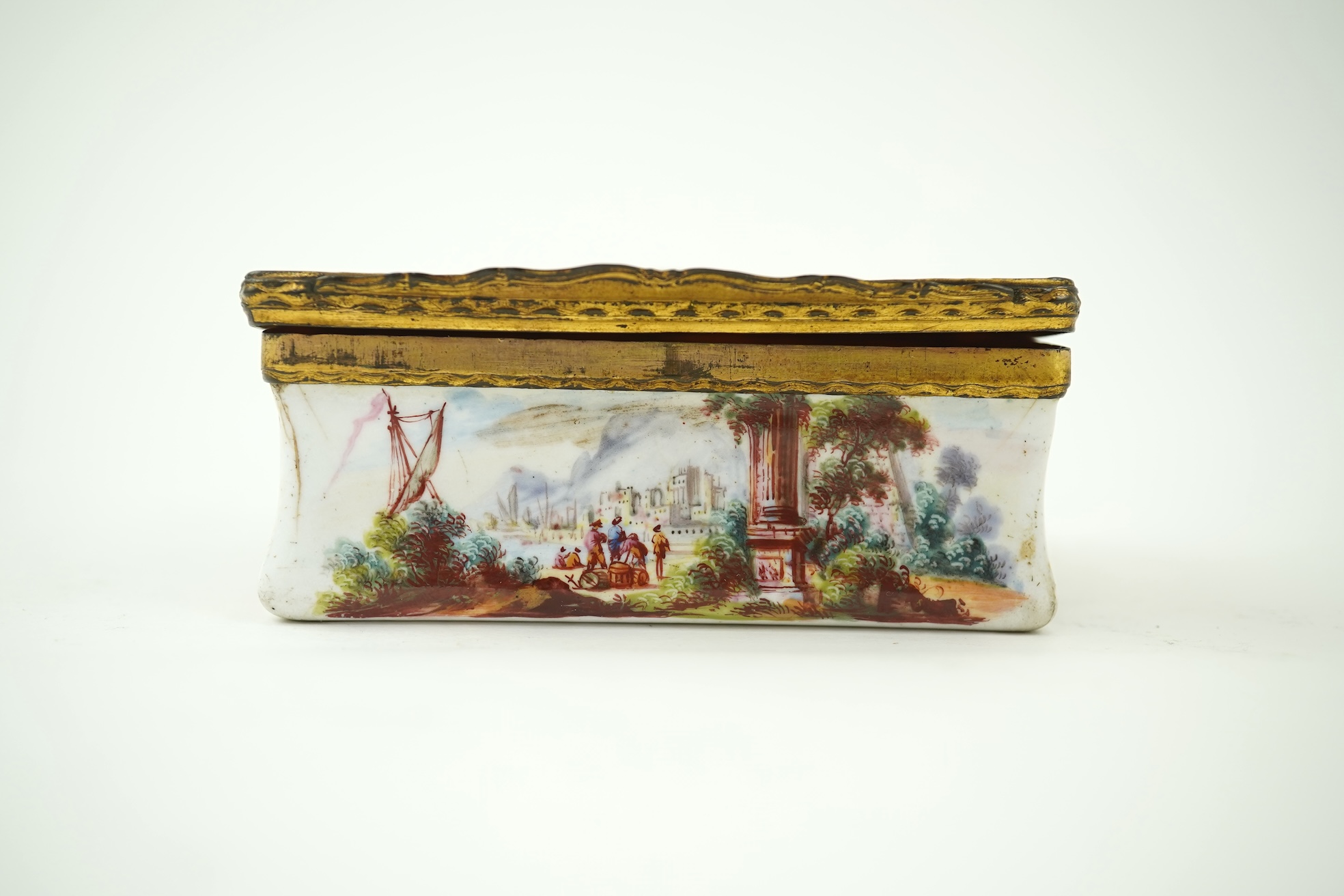 A Continental enamel on copper and tortoiseshell mounted portrait snuffbox, late 18th/early 19th century
